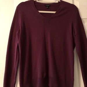 Talbots burgundy v neck sweater